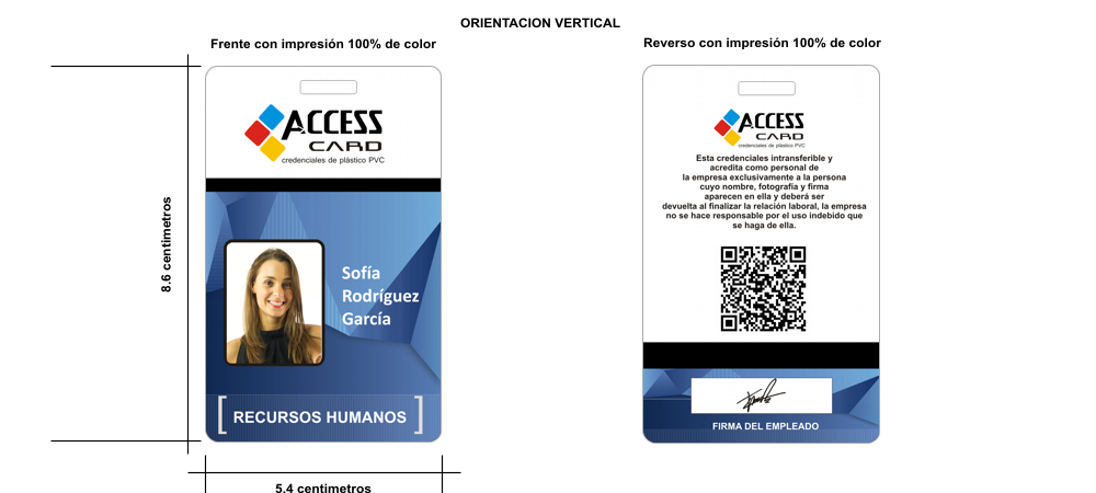 modelos de credenciales en PVC